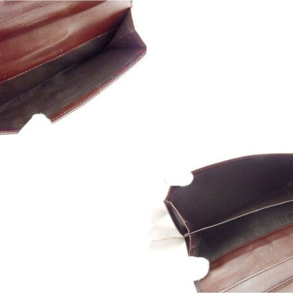 Gucci Wallet Purse Long Wallet Guccissima Brown Gold Woman Authentic Used Y4802 - Picture 4 of 6